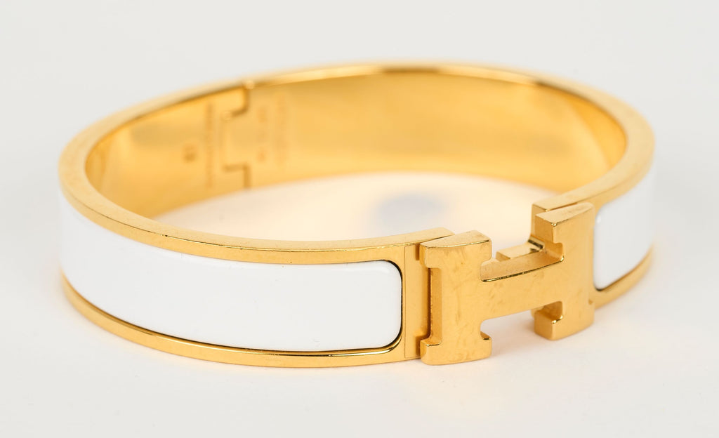 Hermès Thin Clic Clac H Enamel Bracelet