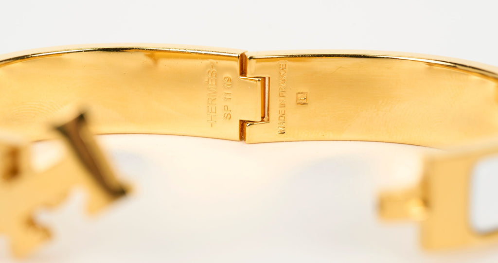 Hermès Thin Clic Clac H Enamel Bracelet