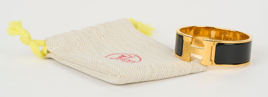 Hermès Wide Clic Clac H Black Bracelet