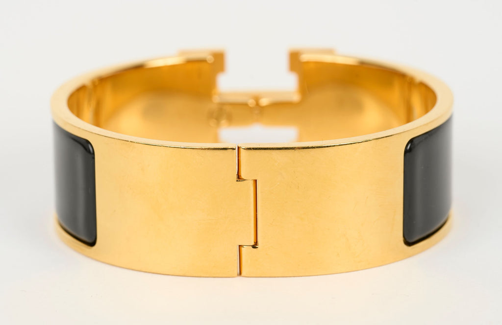 Hermès Wide Clic Clac H Black Bracelet