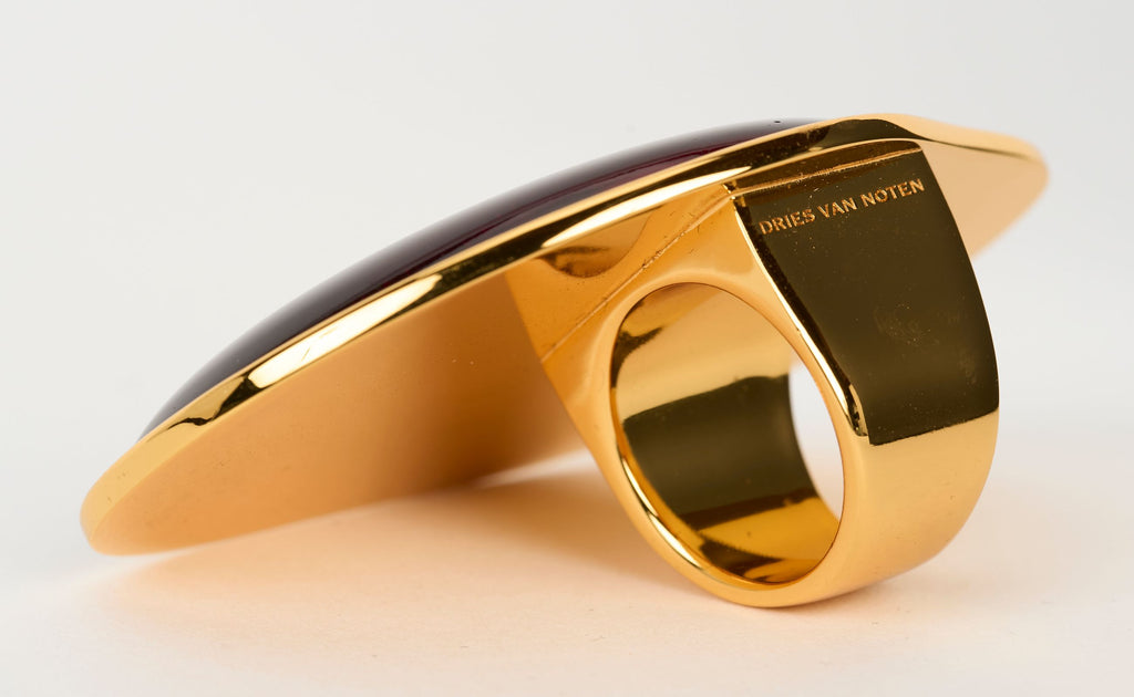Dries Van Noten Oversize Red Ring W/Box