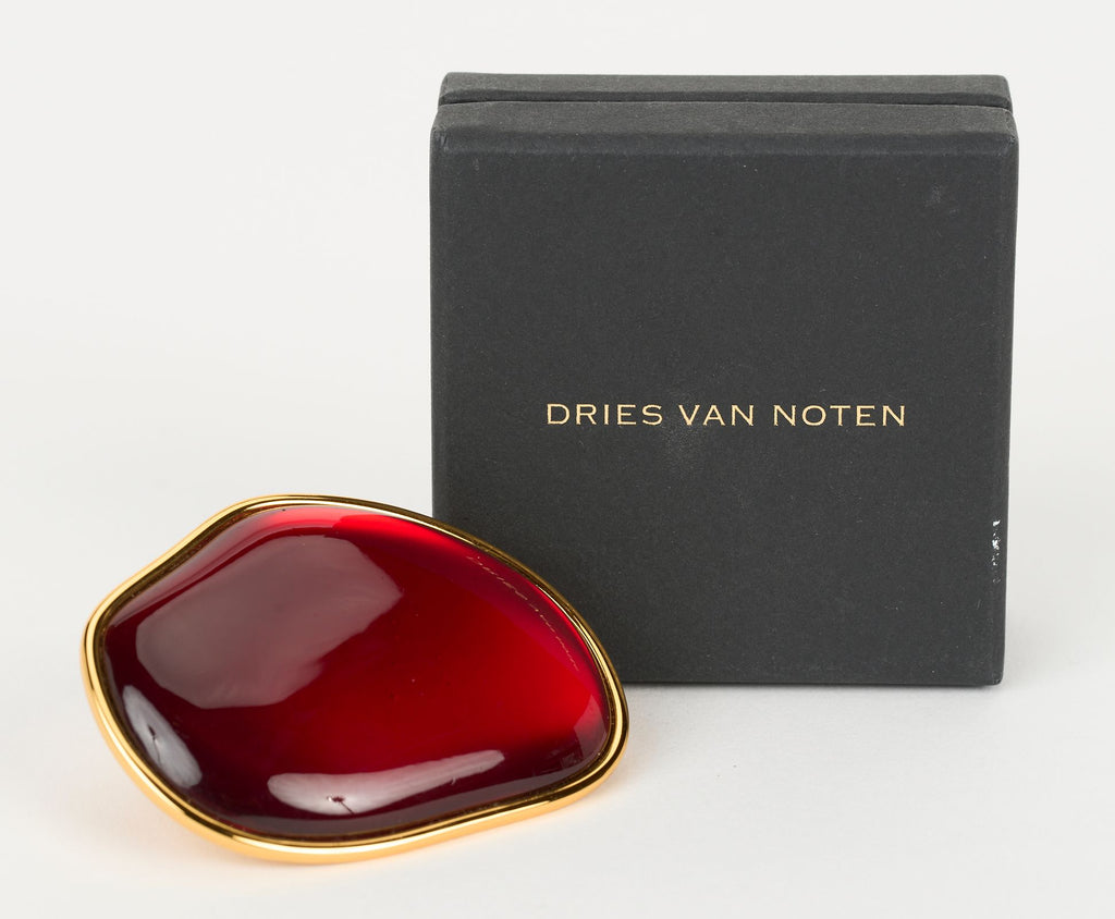 Dries Van Noten Oversize Red Ring W/Box