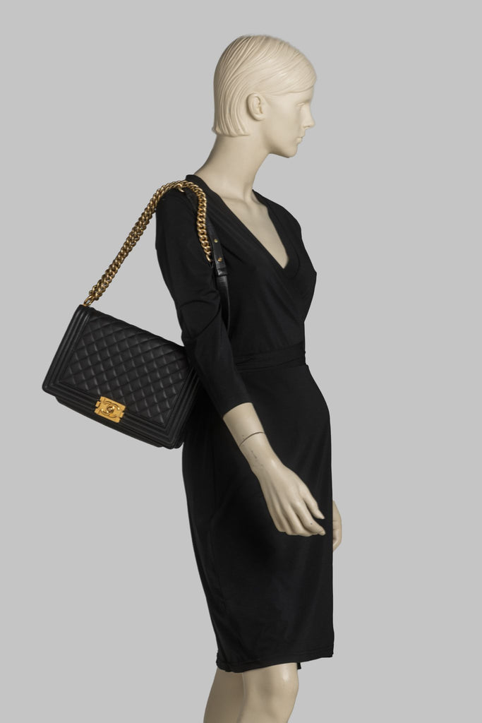 Chanel Quilted Calfskin Large Boy Flap