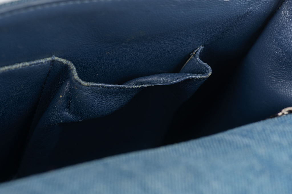 Chanel Denim Quilted Large Boy Flap Blue