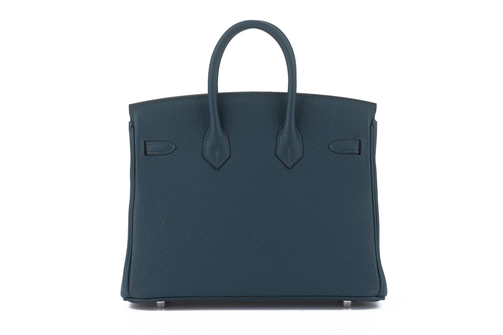 Hermès NEW Birkin 25 Togo Blue De Prusse