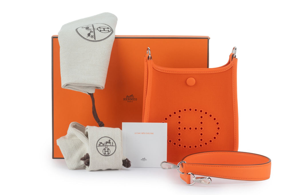 Hermès New Mini Evelyne Neo Orange