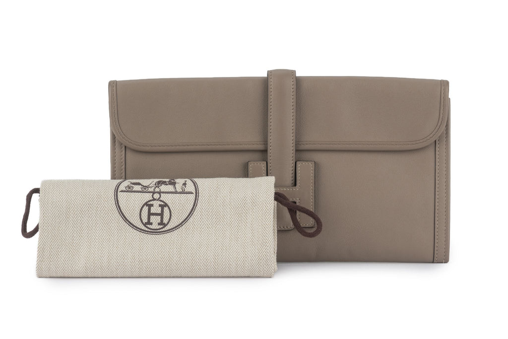 Hermès Swift Jige Elan 29 Clutch Etoupe