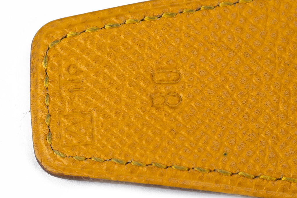 Hermès Reversible H Yellow Leather Belt
