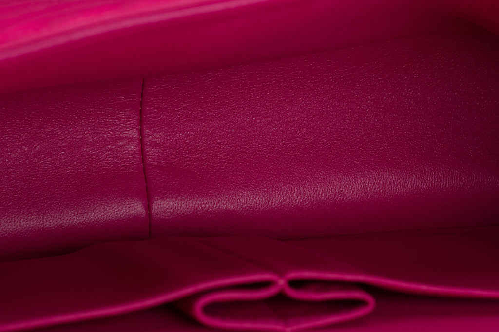 Chanel Pink Chevron Classic Double Flap