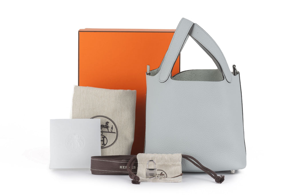 Hermès New Pearl Grey Picotin 18 Togo