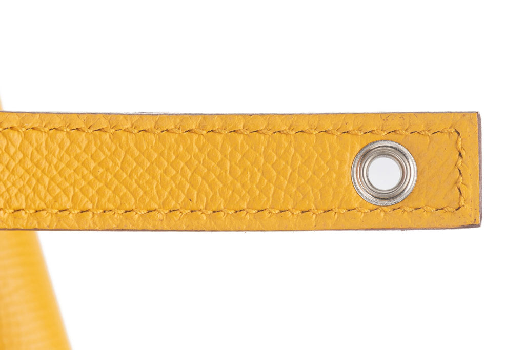 Hermès Tressage De Cuir Picotin Jaune