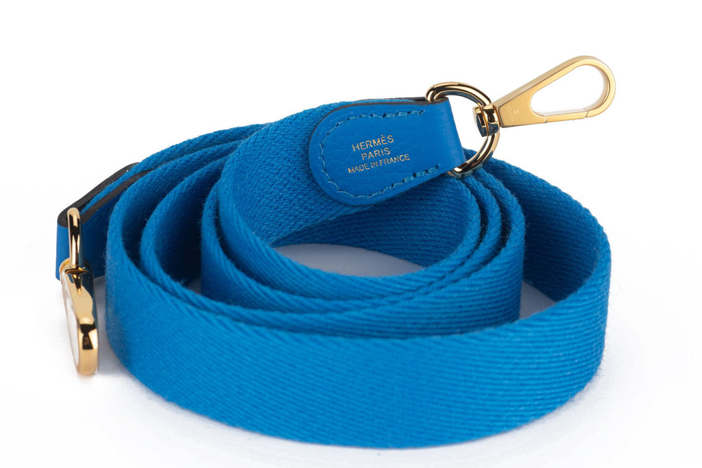 Hermès Mini Evelyne Blue De France NIB