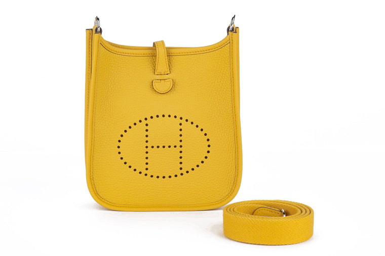 Hermès Mini Evelyne Bag Jaune Ambre NIB