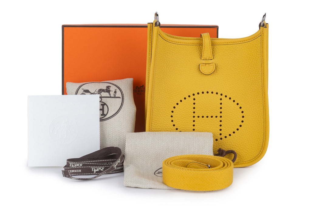 Hermès Mini Evelyne Bag Jaune Ambre NIB