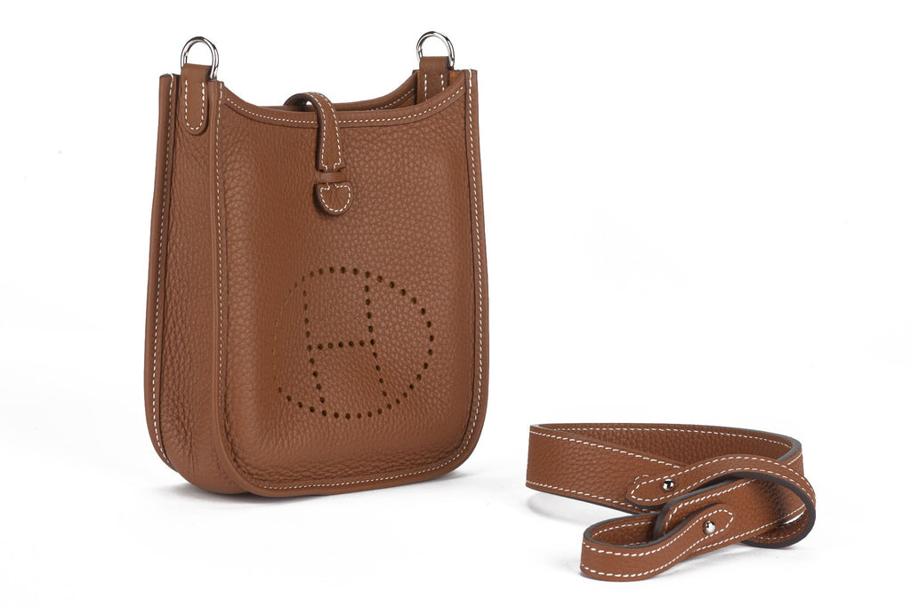 Hermès Gold Mini Evelyne Bag