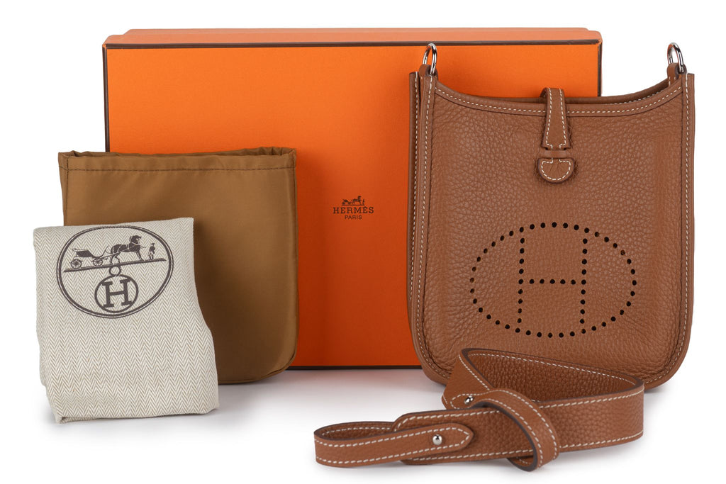 Hermès Gold Mini Evelyne Bag