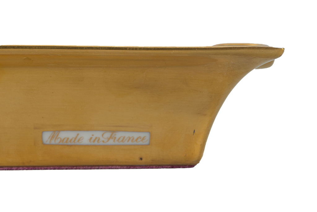 Hermès Blue Bird Gold Porcelain Ashtray