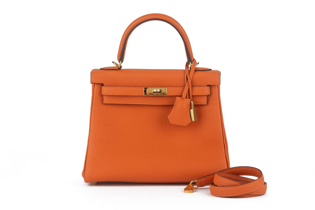 Hermès Kelly 25 Retournè Orange Togo