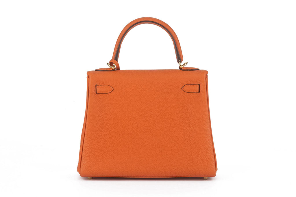 Hermès Kelly 25 Retournè Orange Togo
