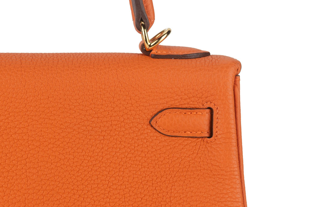 Hermès Kelly 25 Retournè Orange Togo