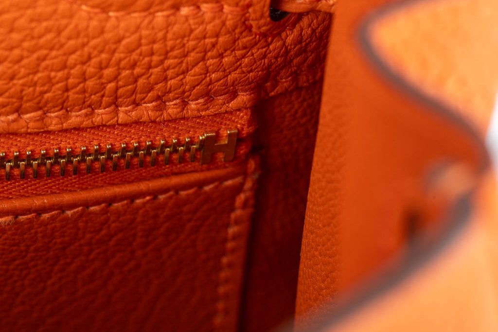 Hermès Kelly 25 Retournè Orange Togo