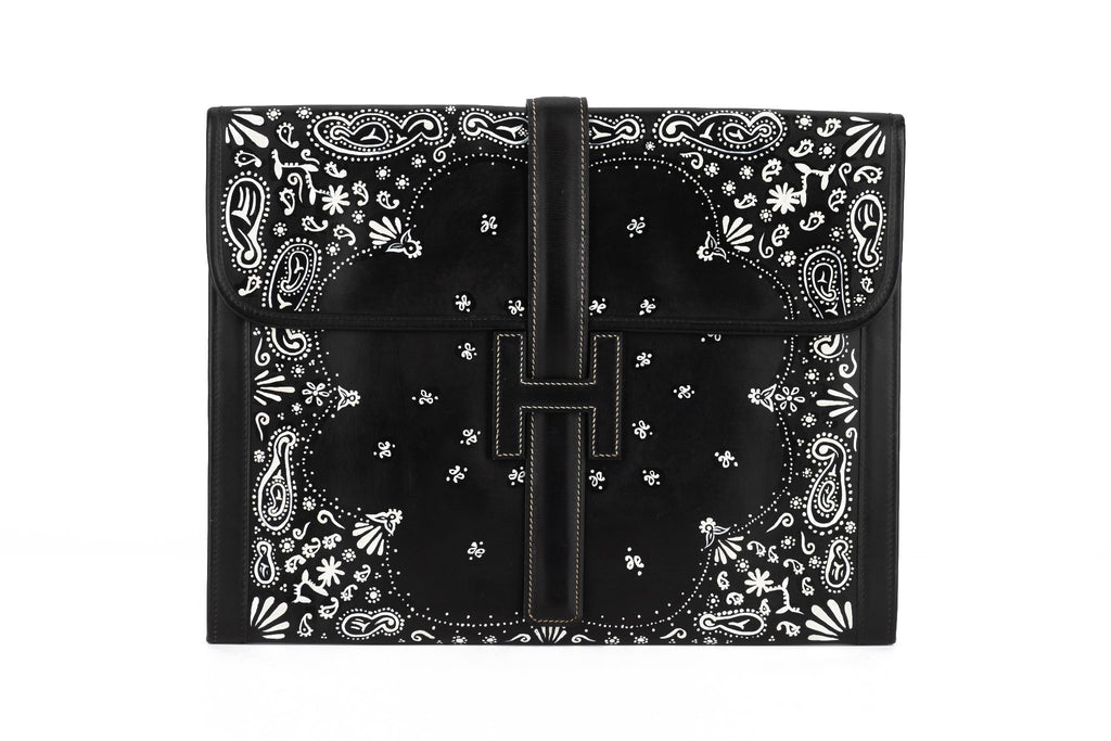 Hermès Black Box Jige Clutch Bandana Bag