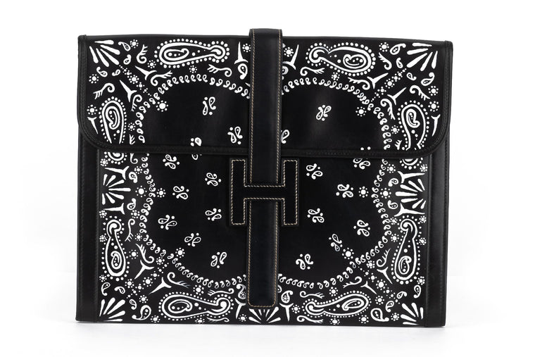 Hermès Black Box Jige Clutch Bandana Bag