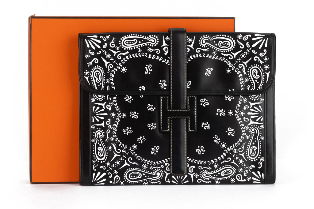 Hermès Black Box Jige Clutch Bandana Bag