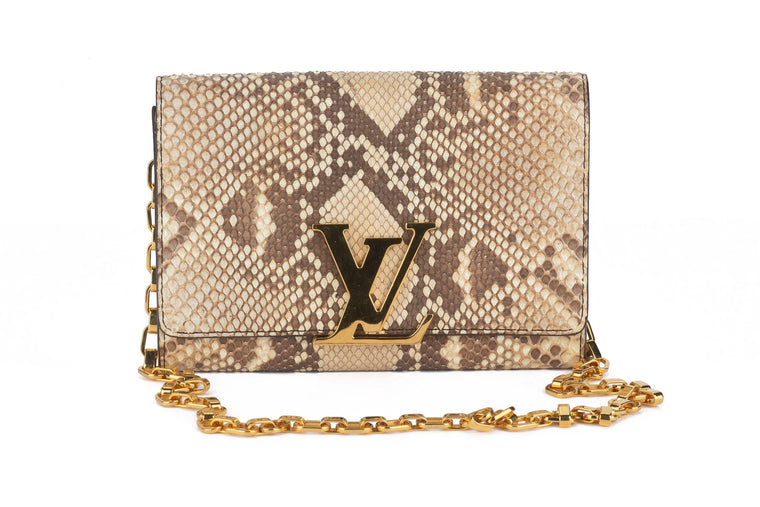 Louis Vuitton Beige Python Louise GM