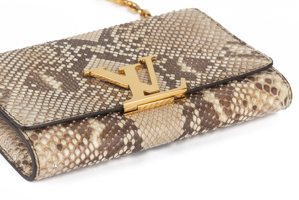 Louis Vuitton Beige Python Louise GM