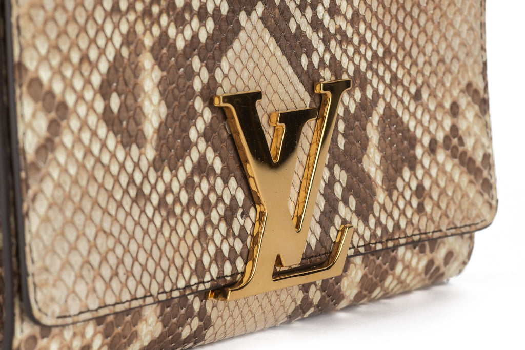 Louis Vuitton Beige Python Louise GM