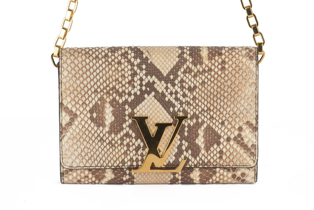 Louis Vuitton Beige Python Louise GM