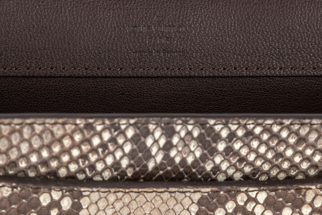 Louis Vuitton Beige Python Louise GM