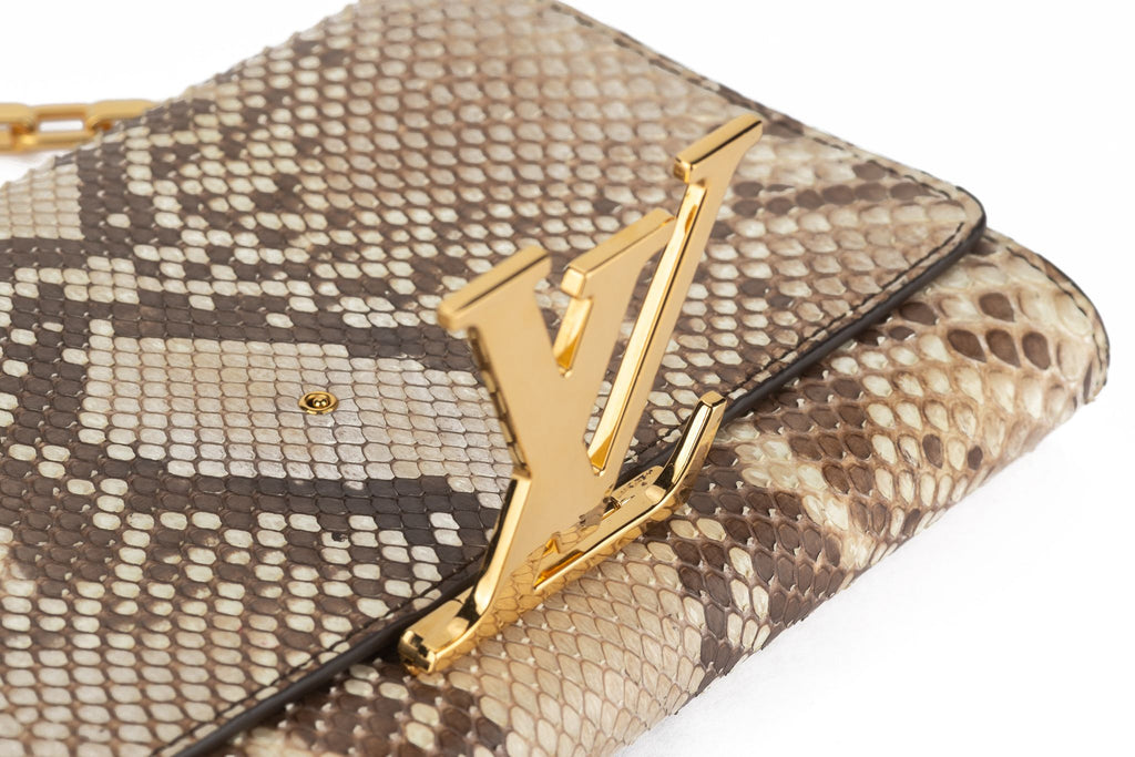 Louis Vuitton Beige Python Louise GM