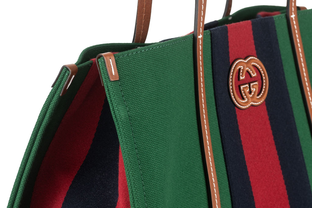 Gucci Interlocking G Green Tote Bag New