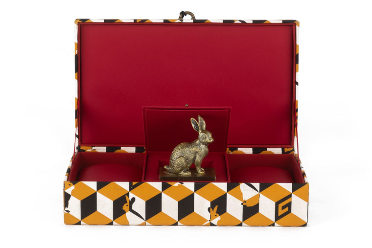 Gucci Red Rabbit Paperweight Jewelry Box