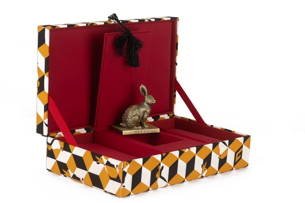Gucci Red Rabbit Paperweight Jewelry Box