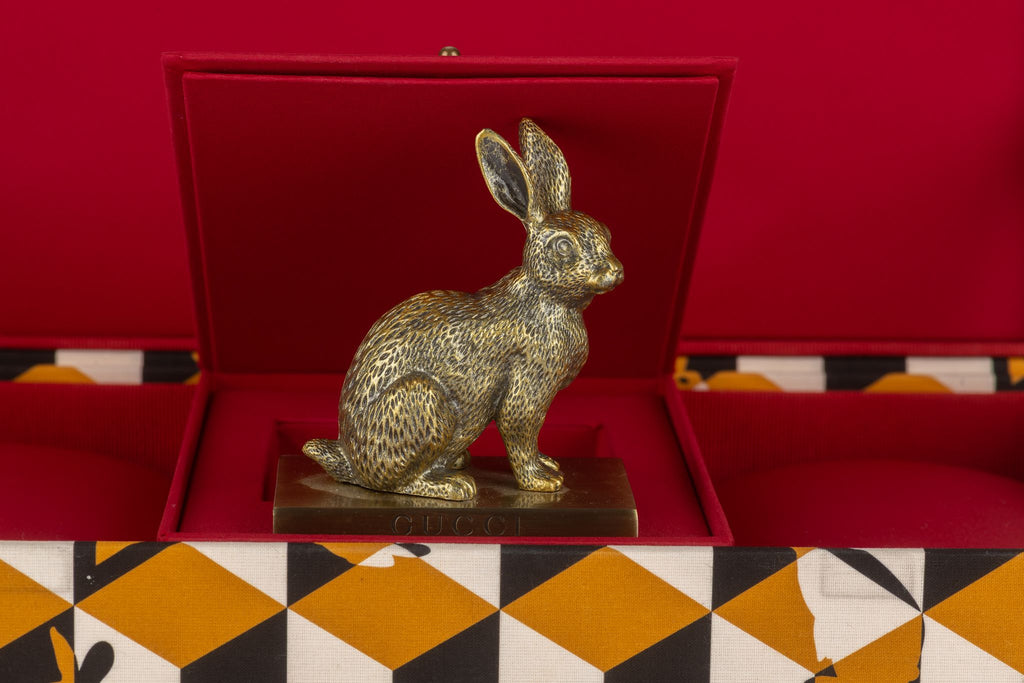 Gucci Red Rabbit Paperweight Jewelry Box