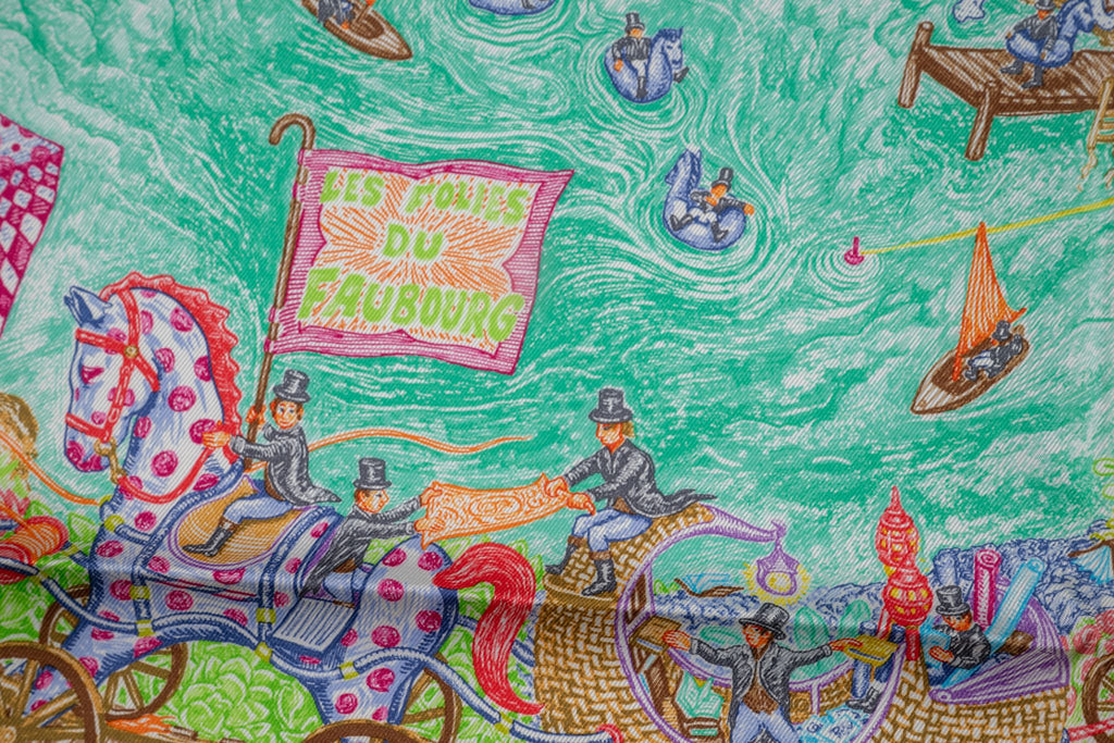 Hermès "Les Folies du Faubourg" Scarf NB