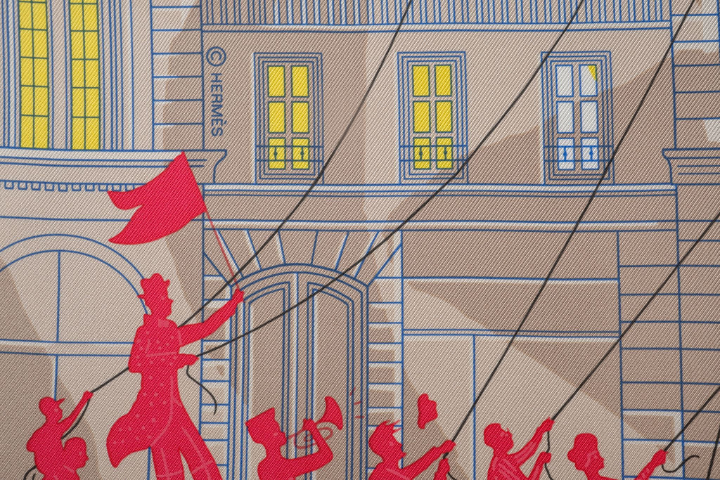 Hermès "Parade" Pink Silk Scarf NIB