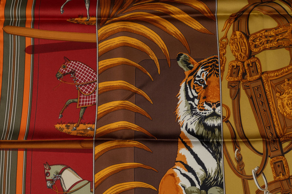 Hermès "Carré en Carrés" Rare Silk Scarf