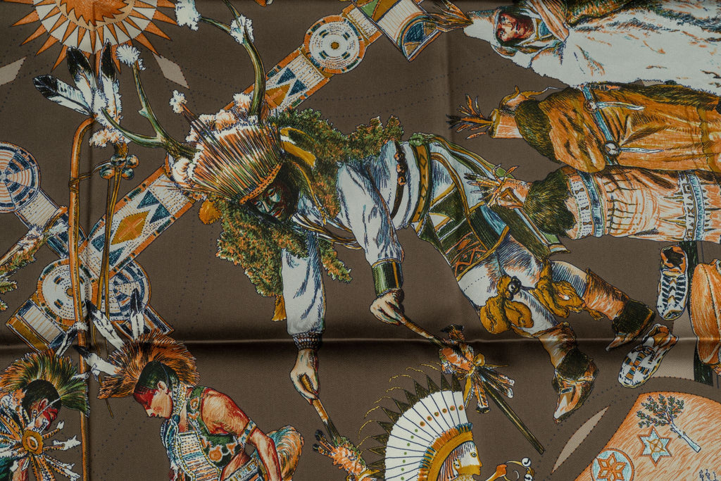 Hermès "Les Danses Des Indiens" Scarf
