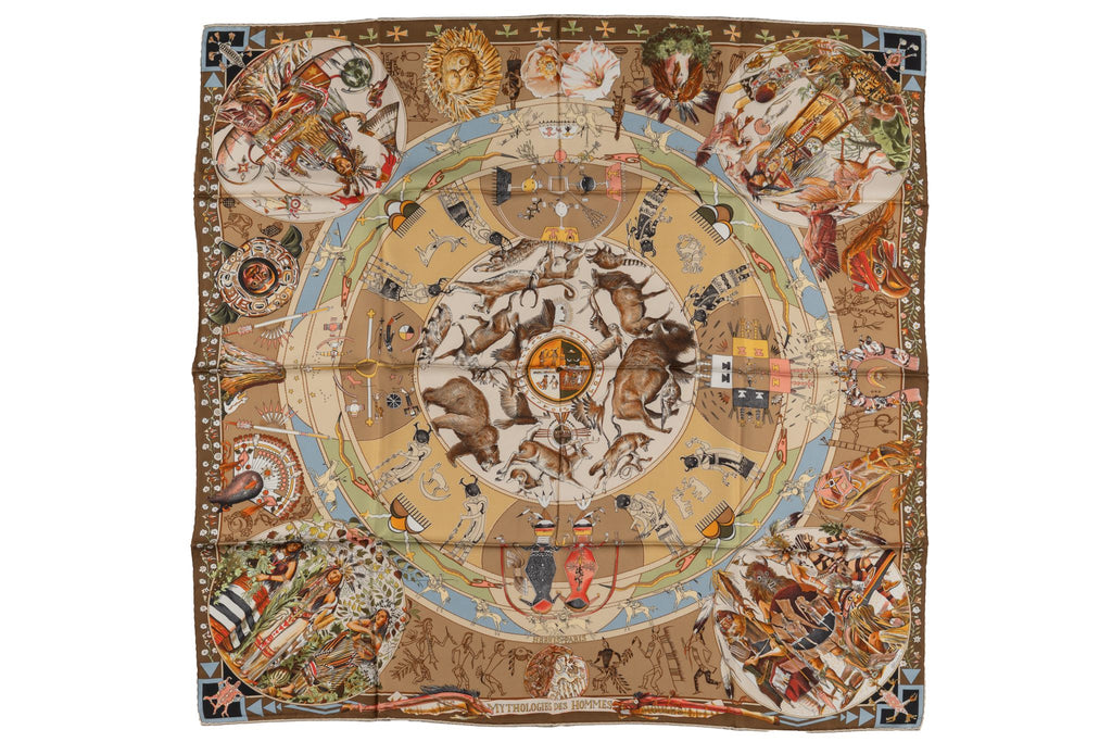 Hermès "Les Mythologies Des Homme" Scarf