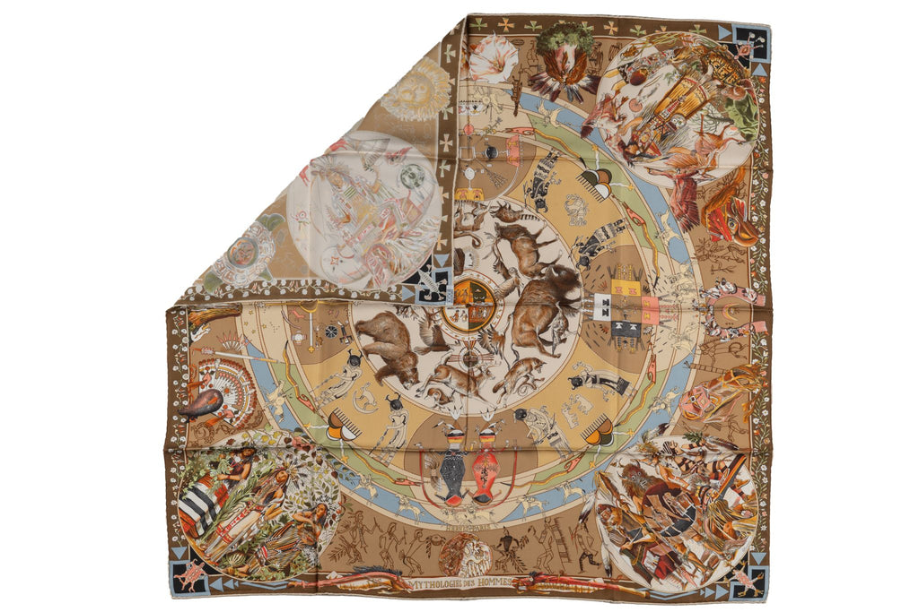 Hermès "Les Mythologies Des Homme" Scarf