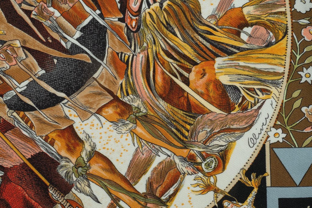 Hermès "Les Mythologies Des Homme" Scarf