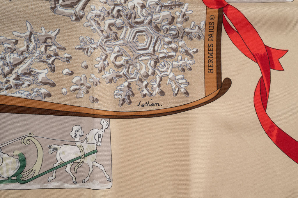 Hermès "Neige d' Antan" Silk Scarf