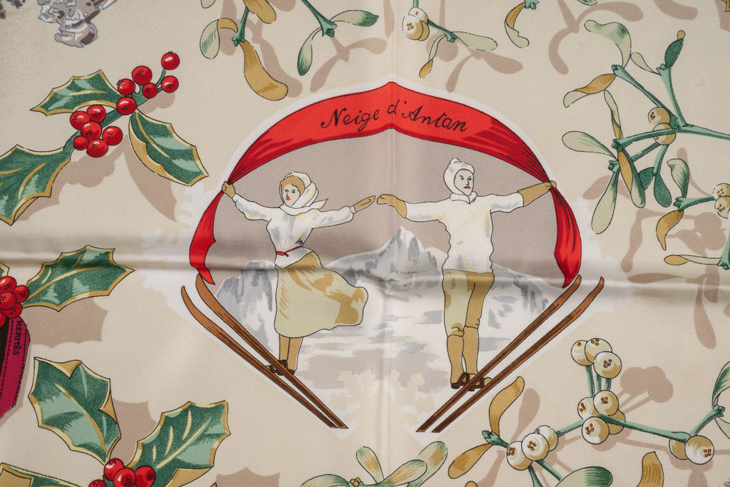 Hermès "Neige d' Antan" Silk Scarf