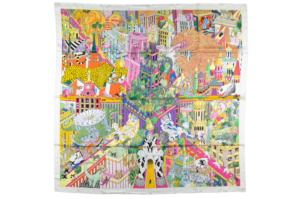 Hermès "Animapolis" Silk Shawl NEW