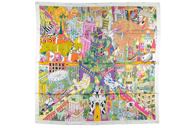Hermès "Animapolis" Silk Shawl NEW