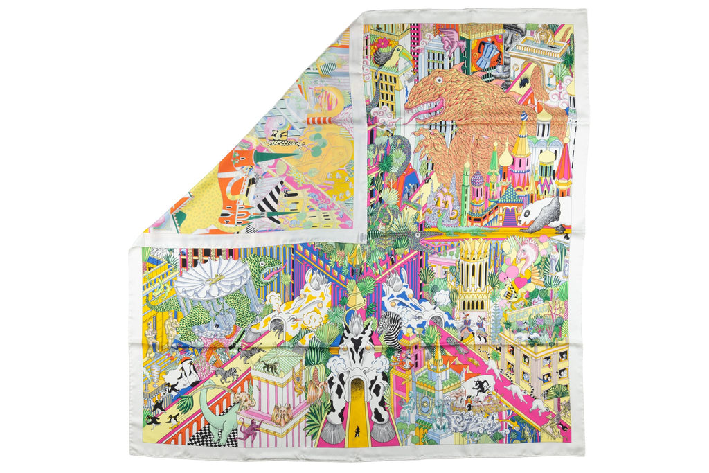 Hermès "Animapolis" Silk Shawl NEW
